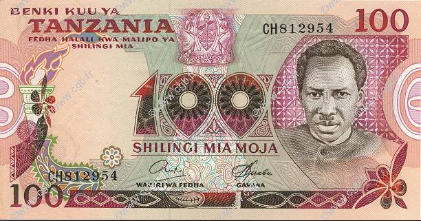 100 Shilingi TANZANIA  1977 P.08c UNC