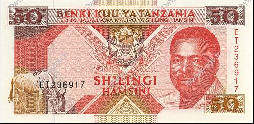 50 Shillings TANZANIE  1993 P.23 NEUF