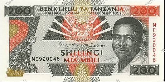 200 Shillings TANZANIA  1993 P.25b UNC