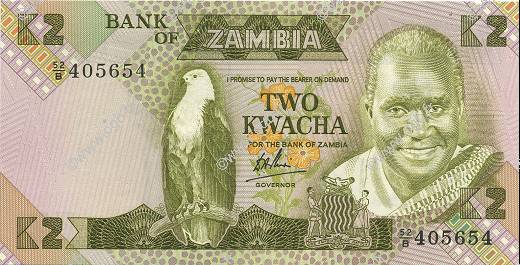 2 Kwacha ZAMBIA  1980 P.24b UNC