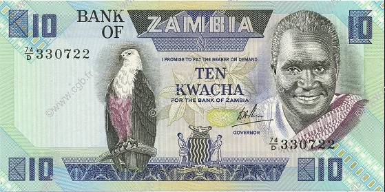 10 Kwacha ZAMBIA  1980 P.26d FDC