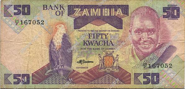 50 Kwacha ZAMBIA  1986 P.28a F