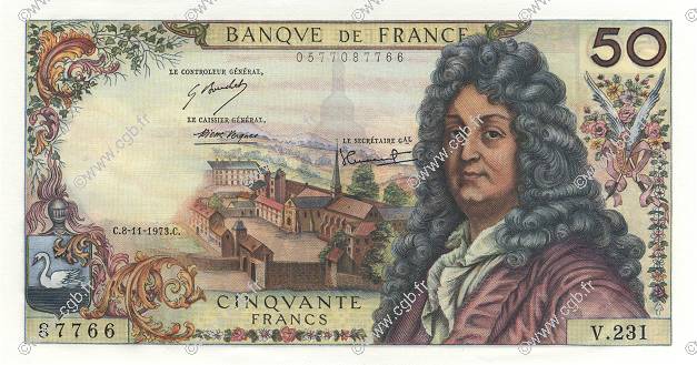 50 Francs RACINE FRANKREICH  1973 F.64.25 ST