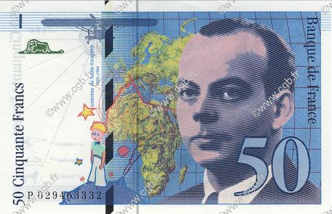 50 Francs SAINT-EXUPÉRY modifié FRANKREICH  1996 F.73.02 ST