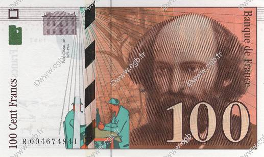 100 Francs CÉZANNE FRANCE  1997 F.74.01 UNC