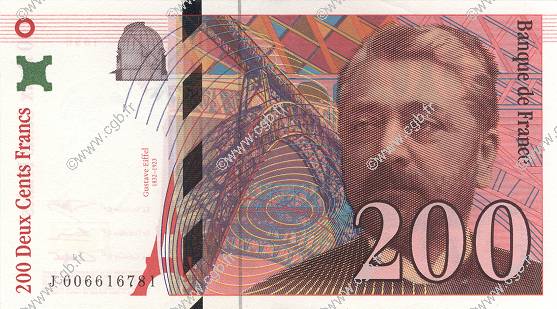 200 Francs EIFFEL FRANCE  1996 F.75.02 AU+