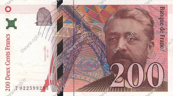 200 Francs EIFFEL FRANCIA  1996 F.75.02 SC+