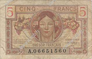 5 Francs TRÉSOR FRANCAIS FRANKREICH  1947 VF.29.01 S