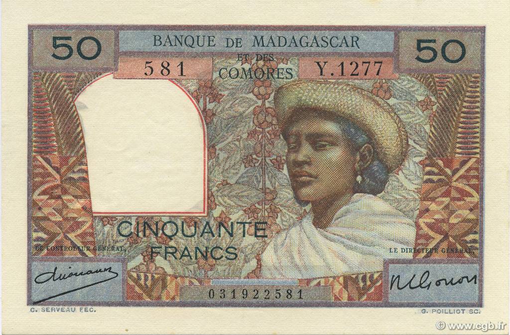 50 Francs MADAGASCAR  1950 P.045a SC