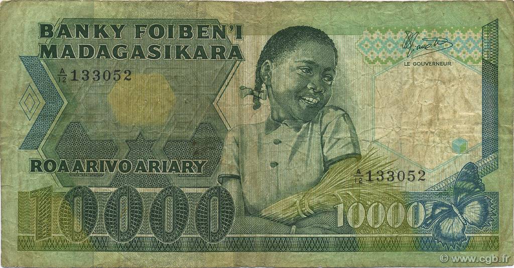 10000 Francs - 2000 Ariary MADAGASCAR  1983 P.070b B