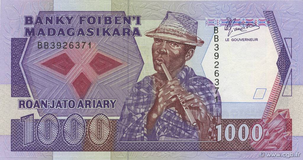 1000 Francs - 200 Ariary MADAGASCAR  1988 P.072a pr.NEUF