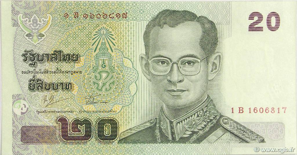 20 Baht THAILAND  2004 P.109 UNC