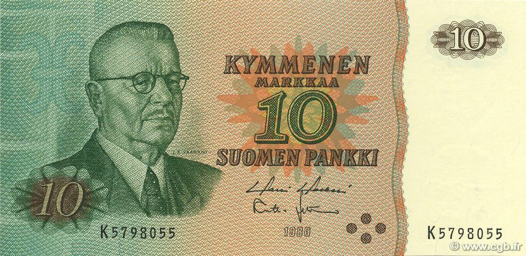 10 Markkaa FINLAND  1980 P.111 UNC