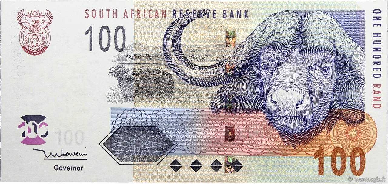100 Rand SüDAFRIKA  2005 P.131a fST+