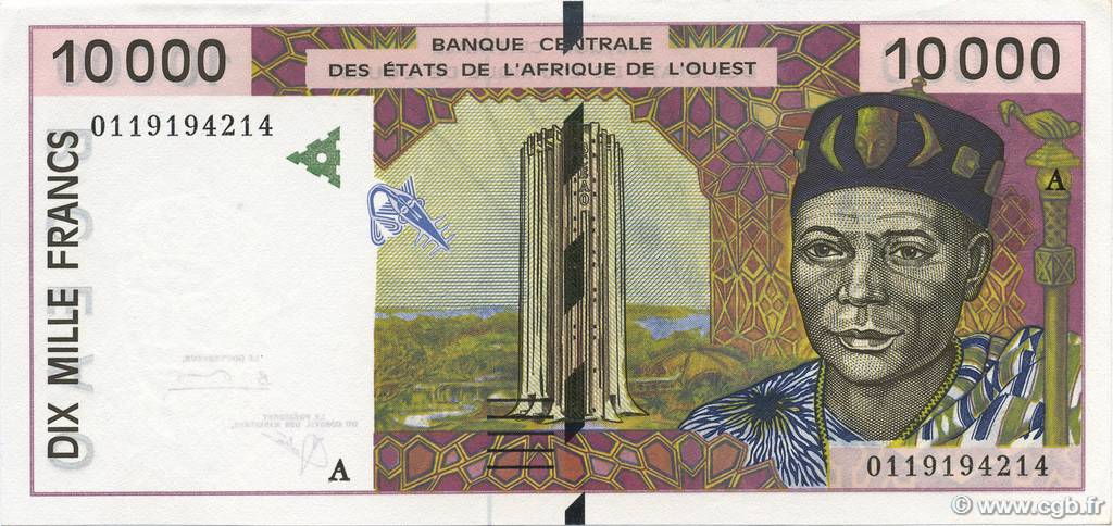 10000 Francs WEST AFRIKANISCHE STAATEN  2001 P.114Aj fST+