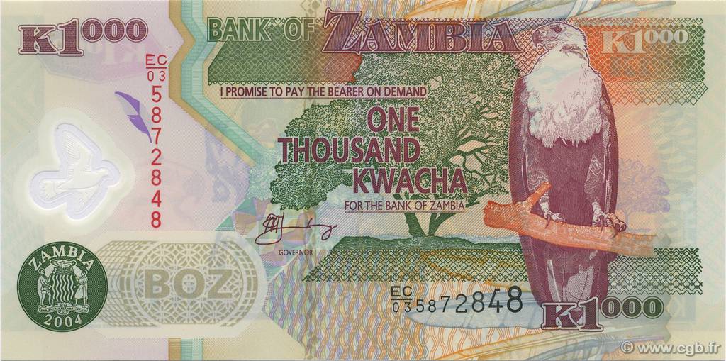 1000 Kwacha SAMBIA  2004 P.44c ST