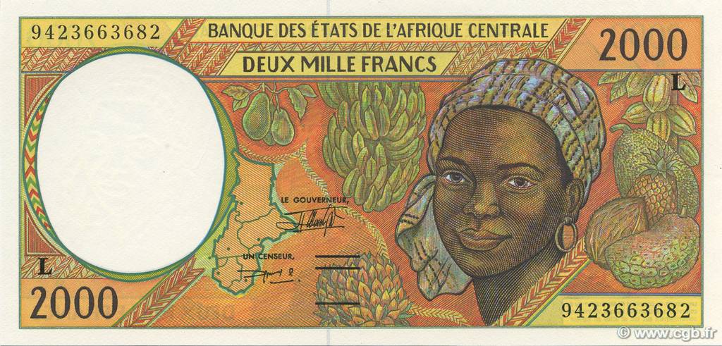 2000 Francs STATI DI L  AFRICA CENTRALE  1994 P.403Lb q.FDC