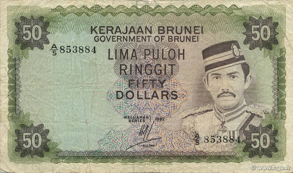 50 Ringgit - 50 Dollars BRUNEI  1982 P.09b BC+