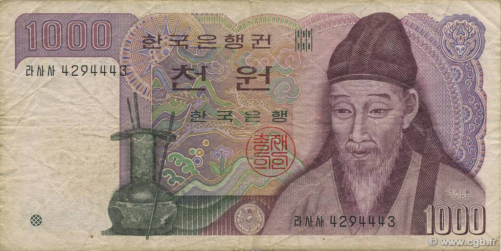 1000 Won SOUTH KOREA   1983 P.47 VF