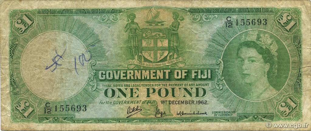 1 Pound FIDSCHIINSELN  1962 P.053e S