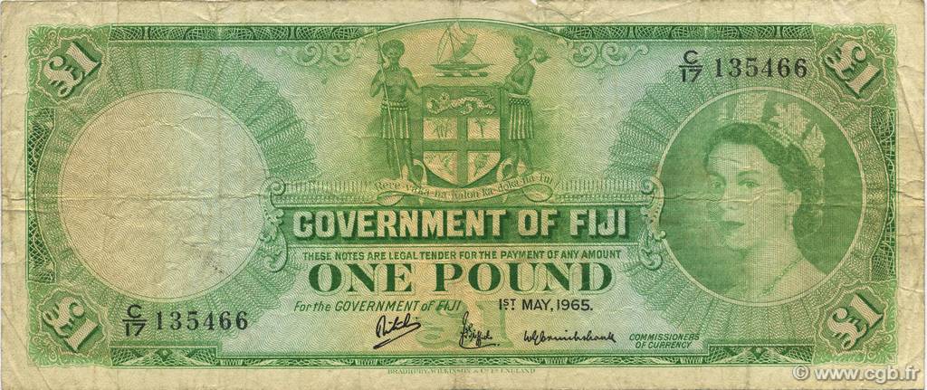 1 Pound FIJI  1965 P.053g F