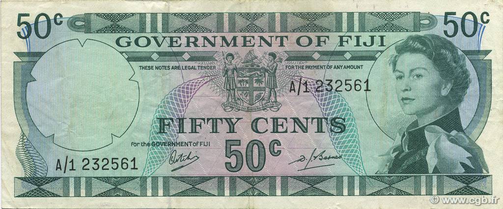 50 Cents FIJI  1968 P.058a VF+