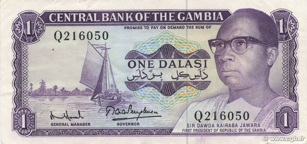 1 Dalasi GAMBIA  1971 P.04f EBC