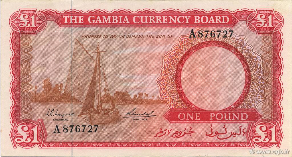 1 Pound GAMBIA  1965 P.02a AU-
