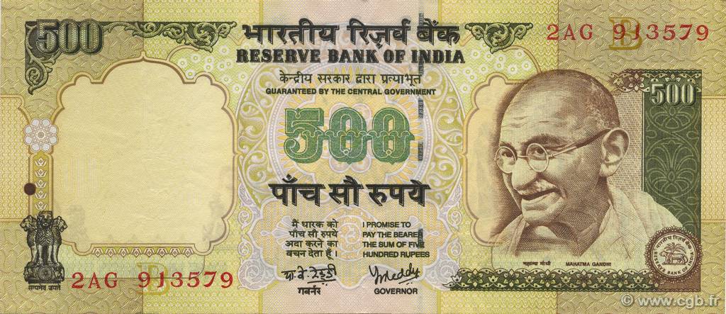 500 Rupees INDIA  2000 P.093g VF - XF
