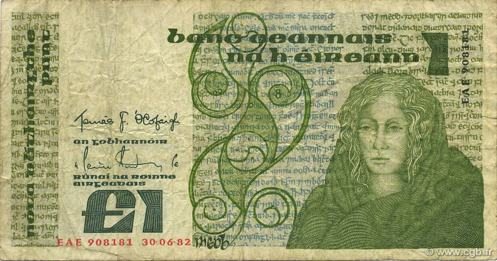 1 Pound IRLANDA  1982 P.070c BC+