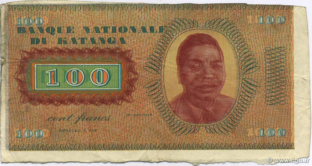 100 Francs Essai KATANGA  1960 P.08r VF
