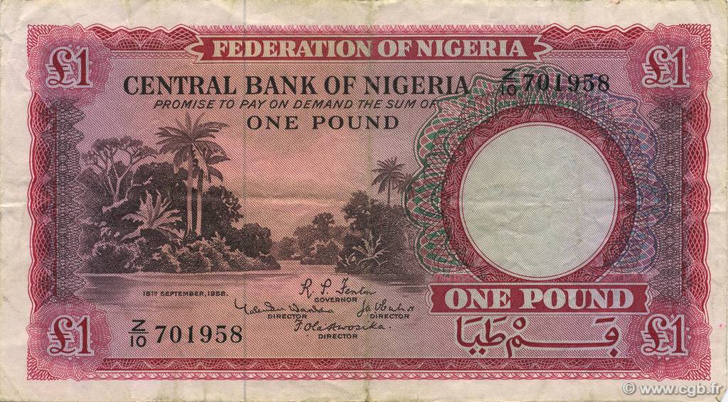 1 Pound  NIGERIA  1958 P.04a TTB