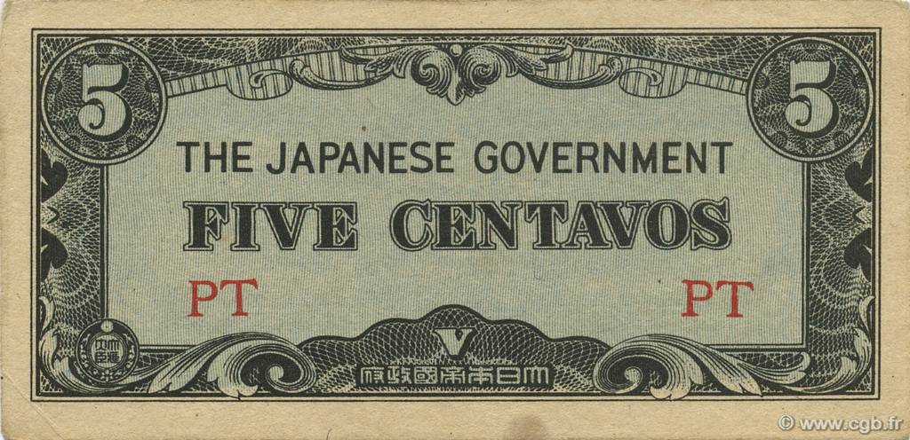 5 Centavos PHILIPPINES  1942 P.103a AU