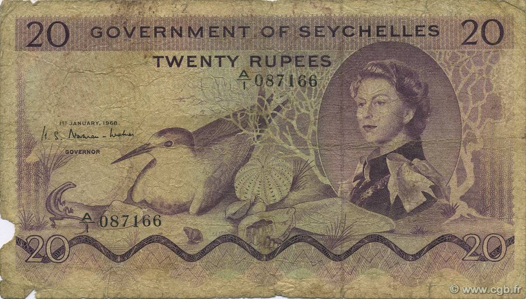 20 Rupees SEYCHELLES  1968 P.16a RC