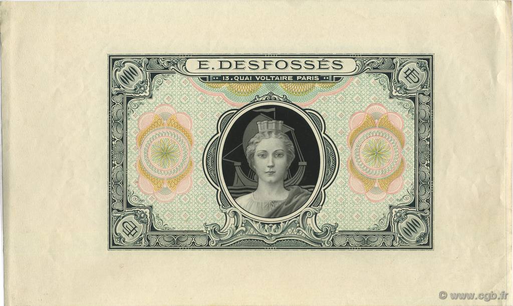 000 (Francs) Épreuve FRANCE regionalism and various  1950  UNC