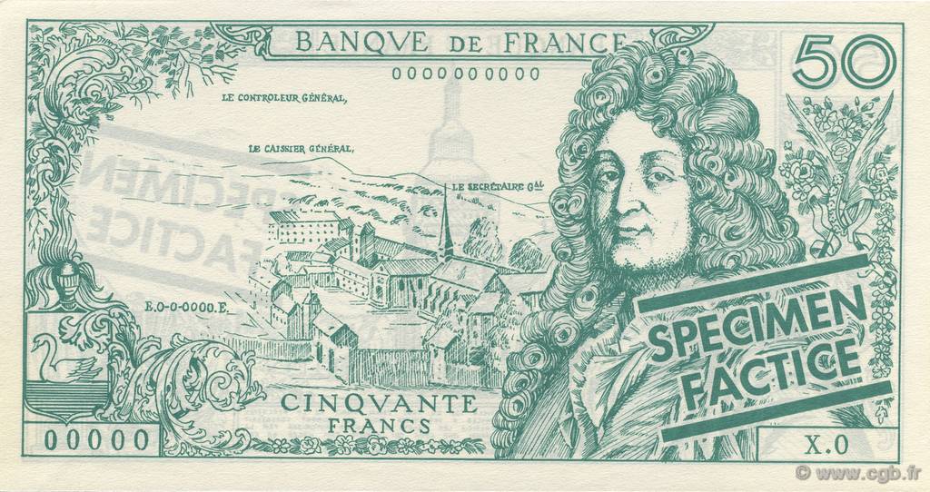50 Francs Racine Scolaire FRANCE Regionalismus und verschiedenen  1965  fST+