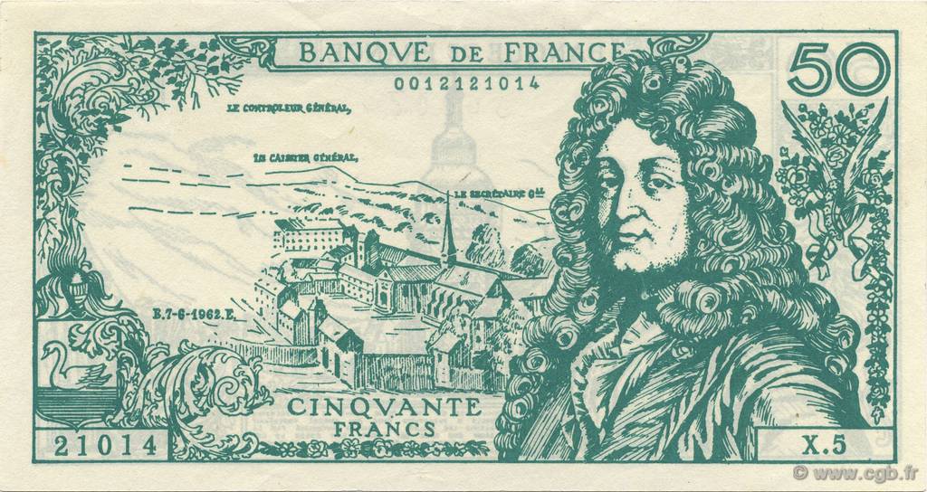 50 Francs Racine Scolaire FRANCE regionalismo e varie  1962  q.FDC