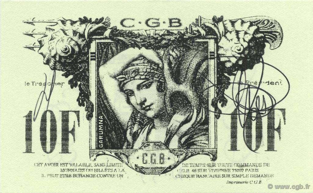 10 Francs FRANCE régionalisme et divers  1993  pr.NEUF