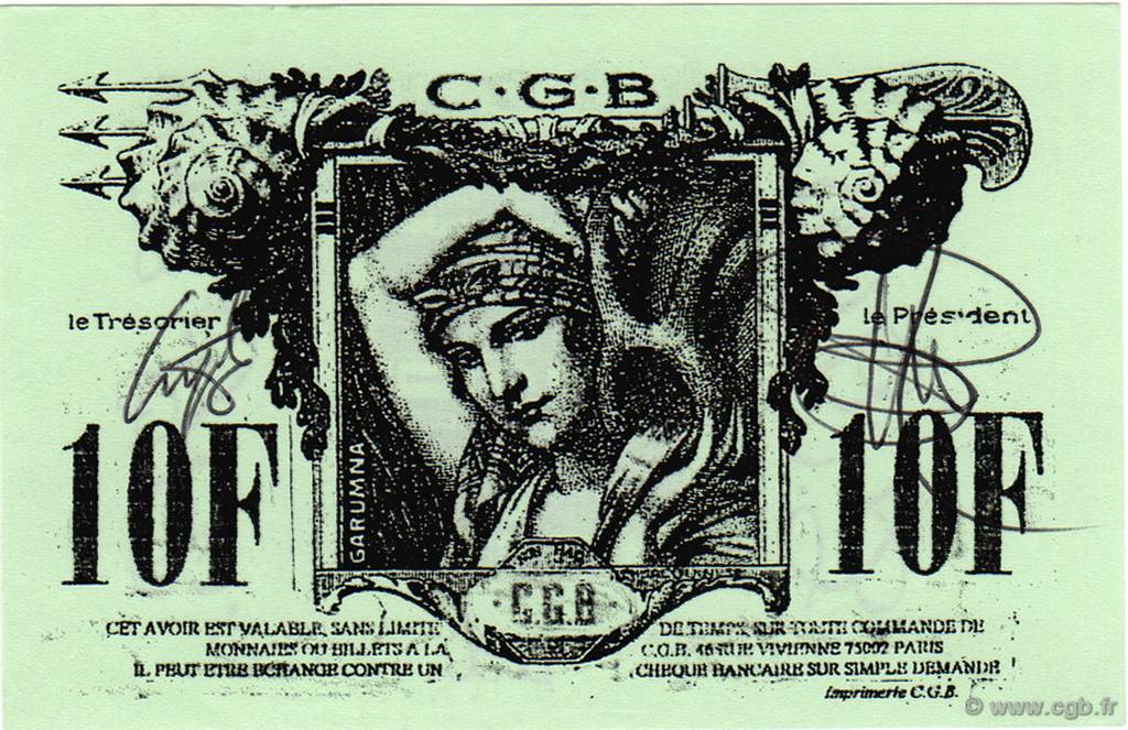 10 Francs FRANCE Regionalismus und verschiedenen  1993  fST+