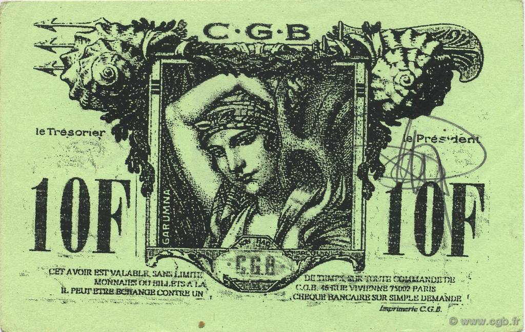 10 Francs FRANCE régionalisme et divers  1995  SPL