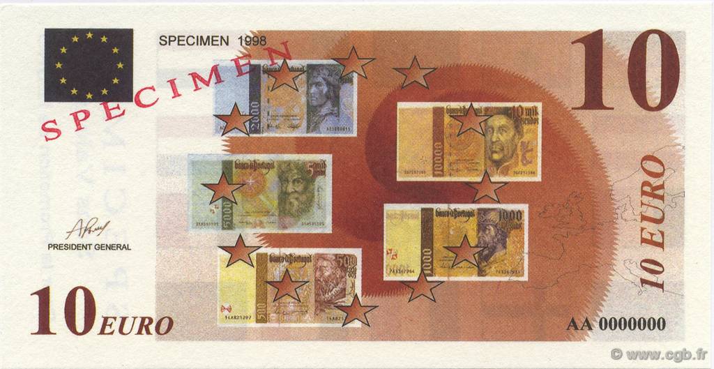 10 Euro Spécimen FRANCE régionalisme et divers  1998  NEUF