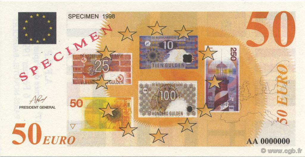 50 Euro AFEP Spécimen FRANCE regionalism and miscellaneous  1999  UNC