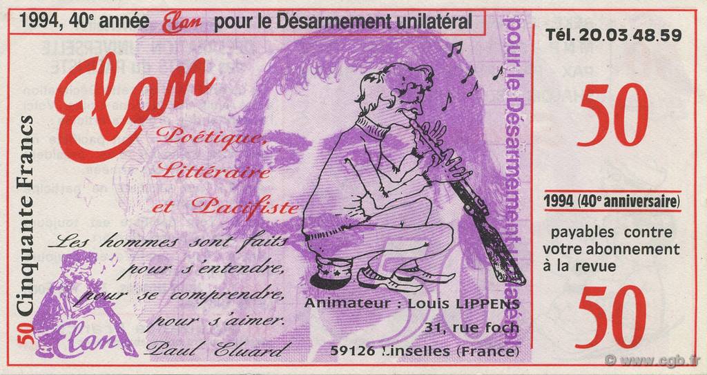 50 Francs FRANCE regionalismo y varios  1994  FDC