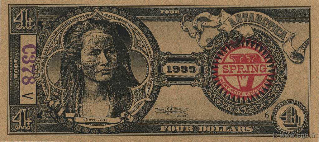 4 Dollars ANTARCTIQUE  1999  FDC