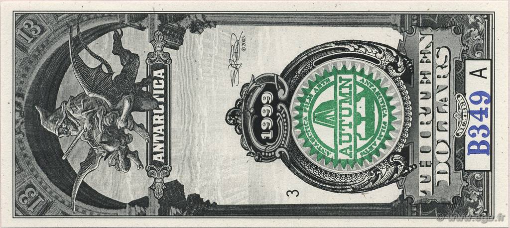13 Dollars ANTARCTIQUE  1999  UNC