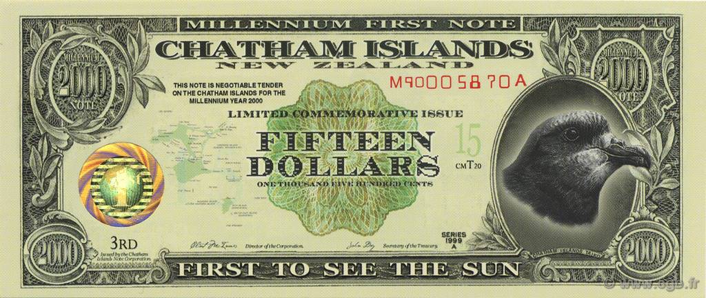 50 Dollars CHATHAM ISLANDS  1999  FDC