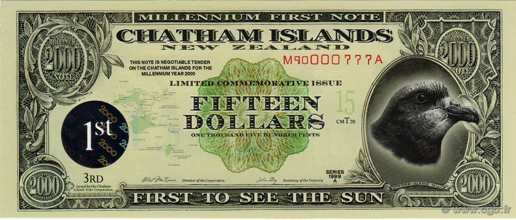 50 Dollars CHATHAM ISLANDS  1999  UNC