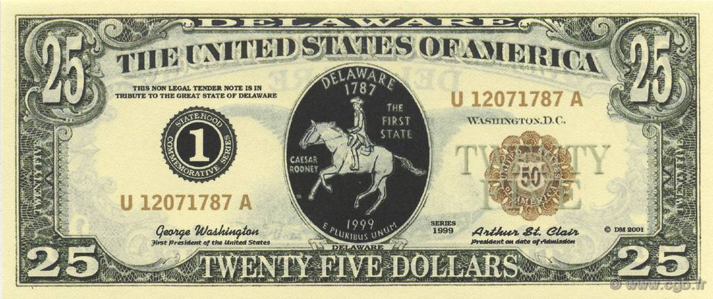 25 Dollars ÉTATS-UNIS D AMÉRIQUE  2001  NEUF