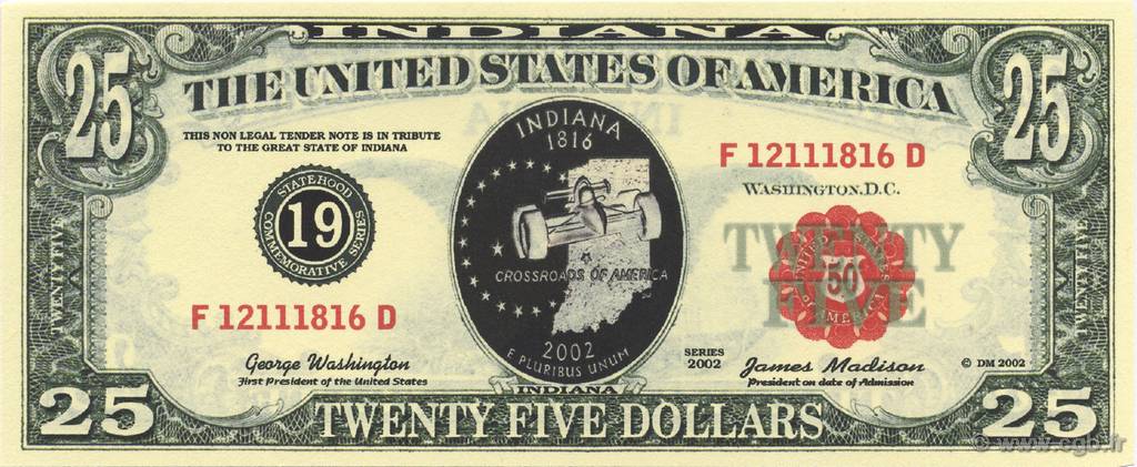 25 Dollars STATI UNITI D AMERICA  2001  FDC