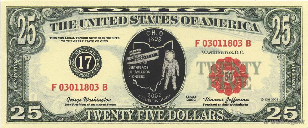 25 Dollars STATI UNITI D AMERICA  2002  FDC